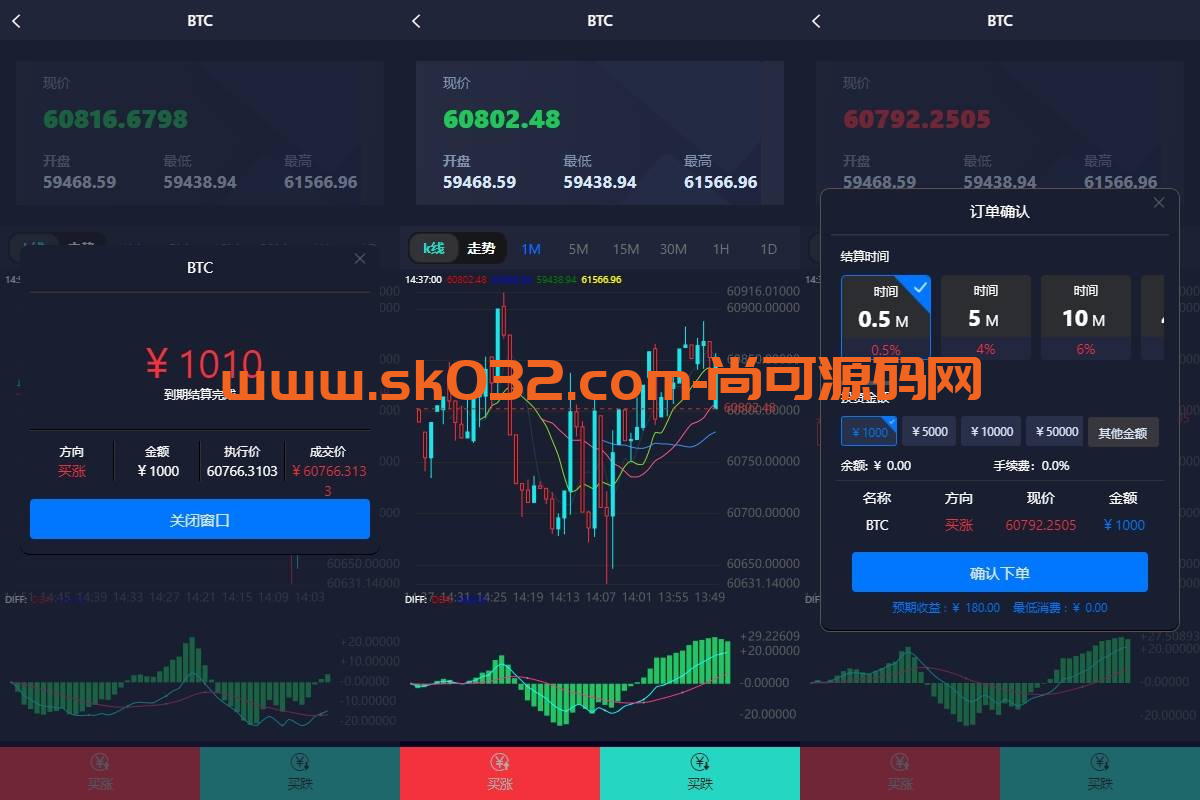 全新版UI微盘系统/虚拟币微交易/秒合约时间盘源码插图8