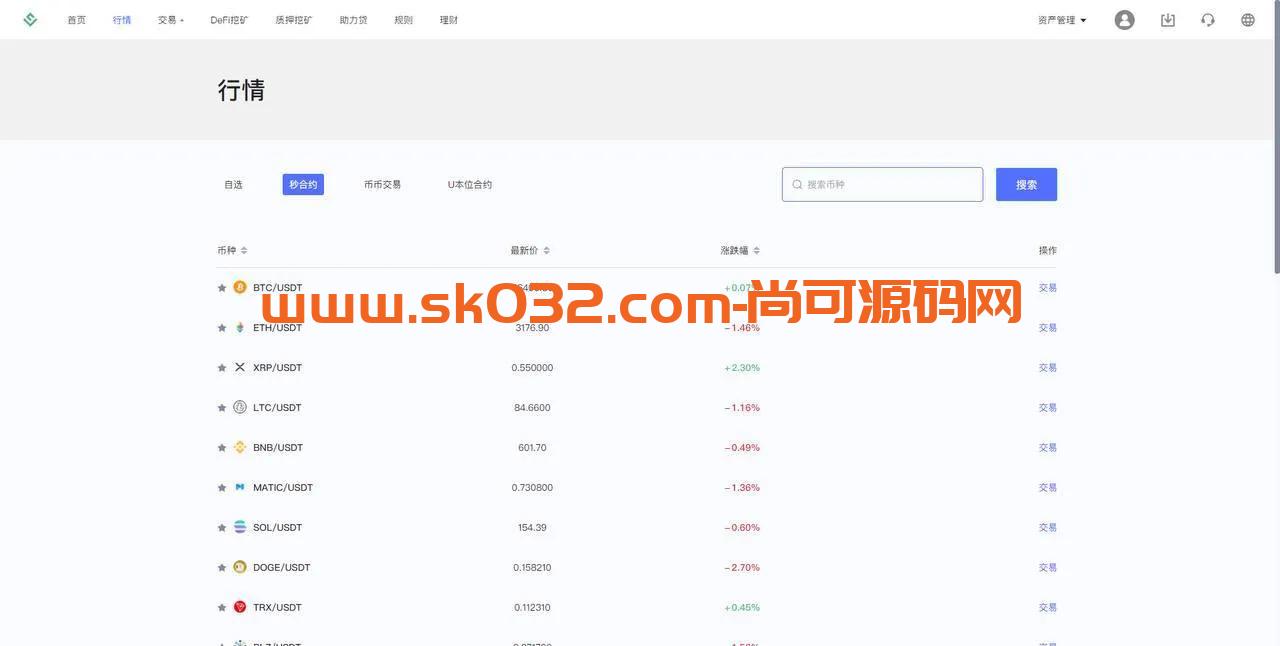 多语言秒u授权交易所源码/带前端uniapp源码 支持秒合约/币币/U本位合约/DeFi挖矿/质押挖矿/借贷/理财/Ai智能控盘/交易所miaou插图8