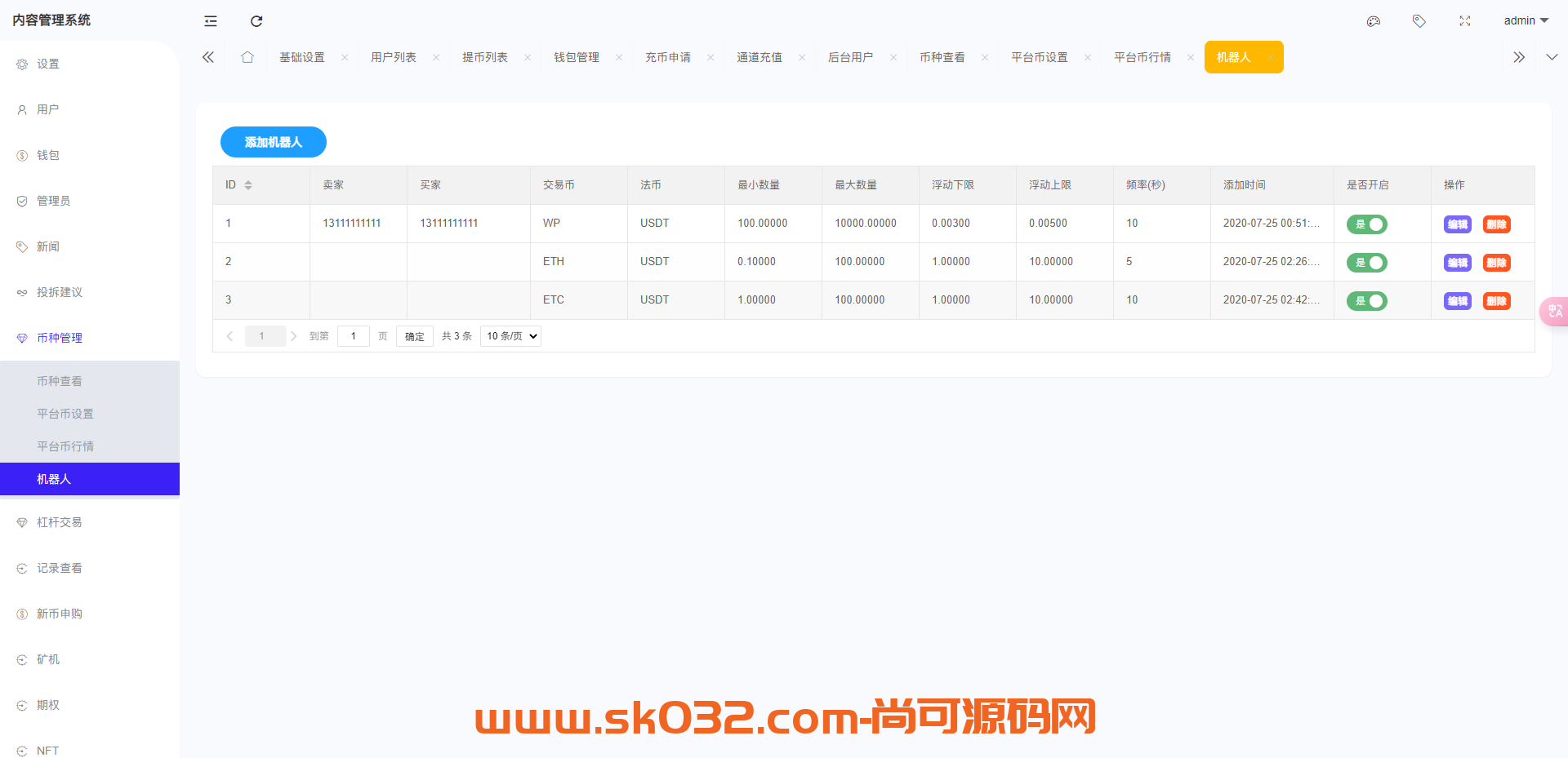 全新UI多语言币币杠杆合约秒合约申购理财交易所源码【全新修复版】插图22