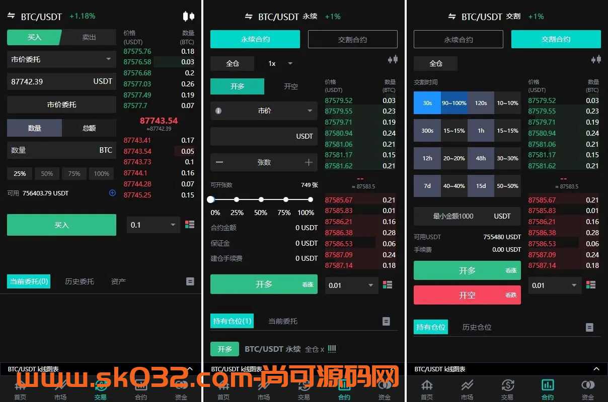 永续合约/C2C/可控K线系统 | Java/Vue全栈开源 | 含矿池/质押模块【多语言交易所源码】插图1