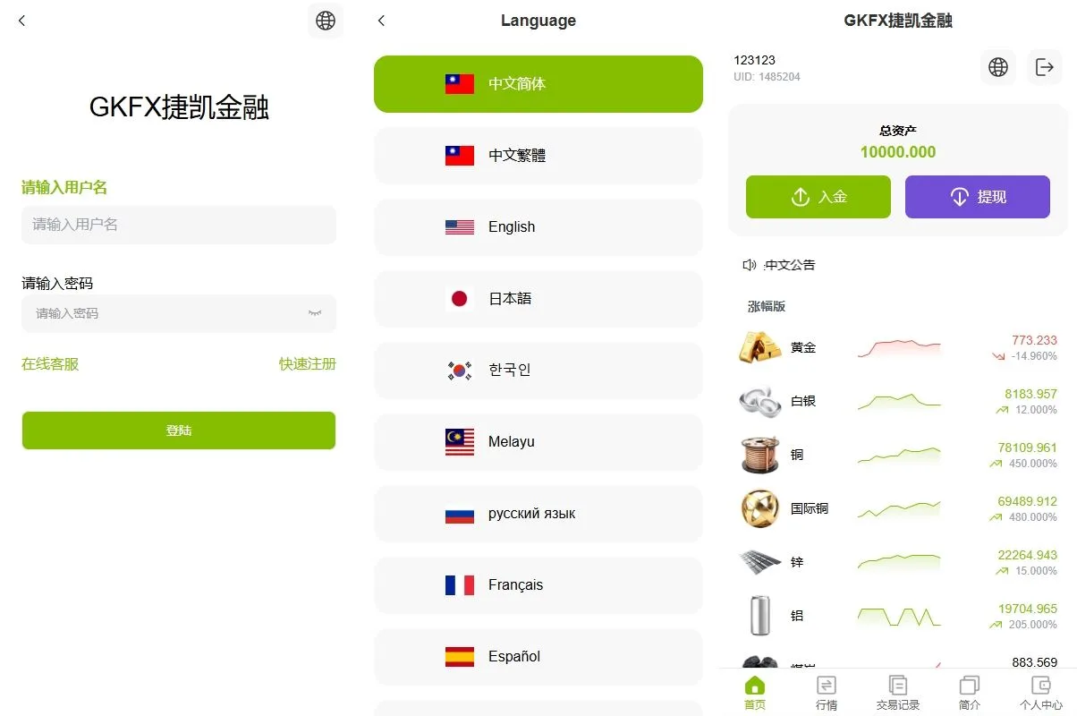 海外黄金期货微交易系统前端后台VUEAPI端php/多语言微盘/单控/实名认证【海外多语言期货微盘】插图1