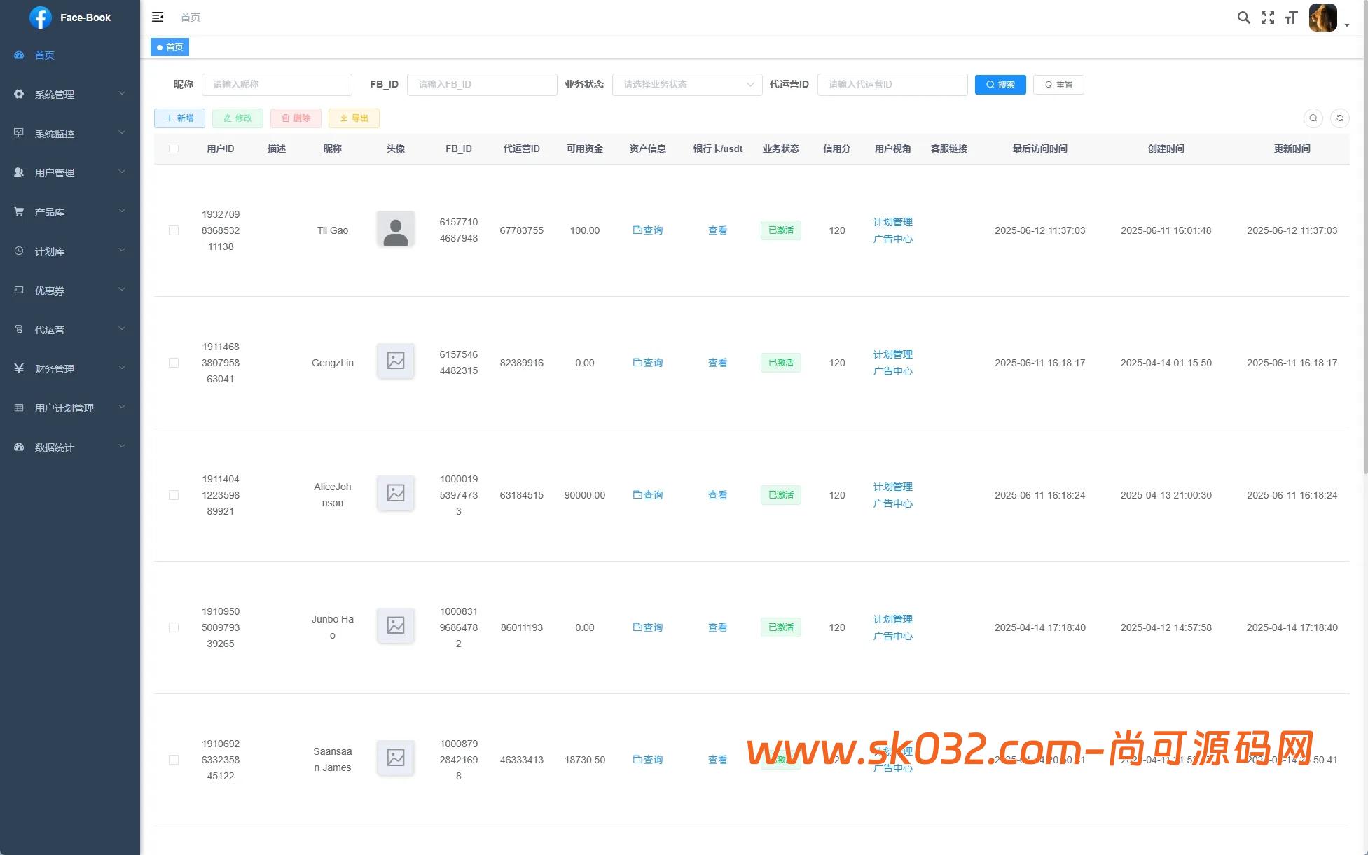Facebook内嵌/免注册登录/广告商广告投放/后端java插图1