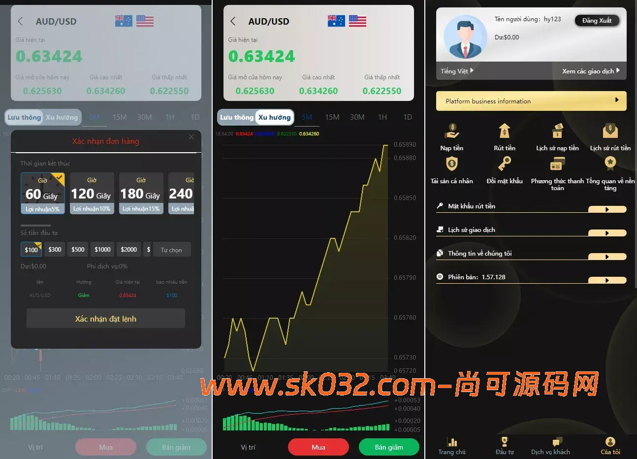 越南贵金属+外汇+数字货币+期权交易秒合约交易源码【多语言微盘系统源码】插图2