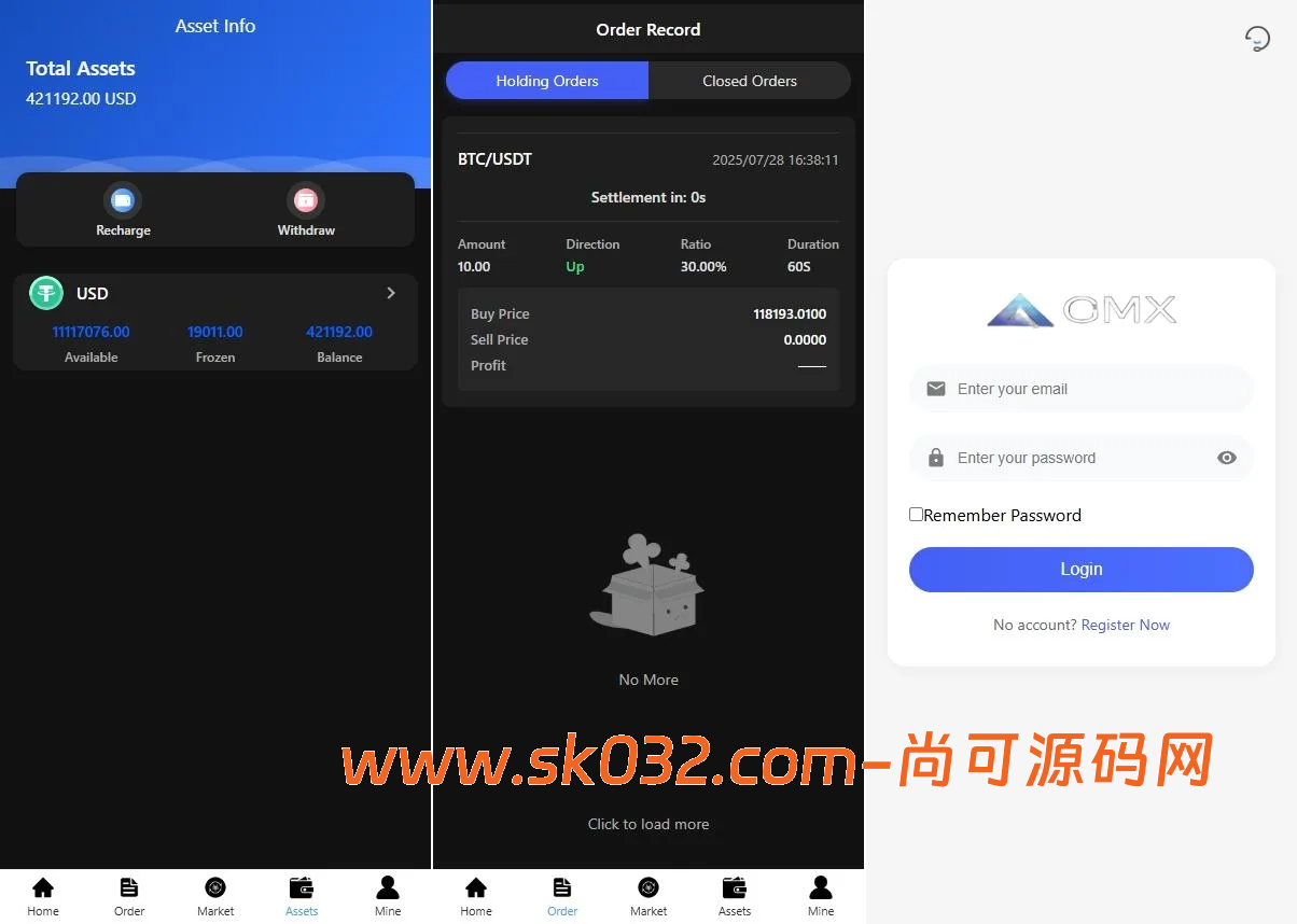 JAVA虚拟币微盘时间盘源码带消息通知修改平仓数据代理源码【多语言海外GMX微盘交易源码】插图2