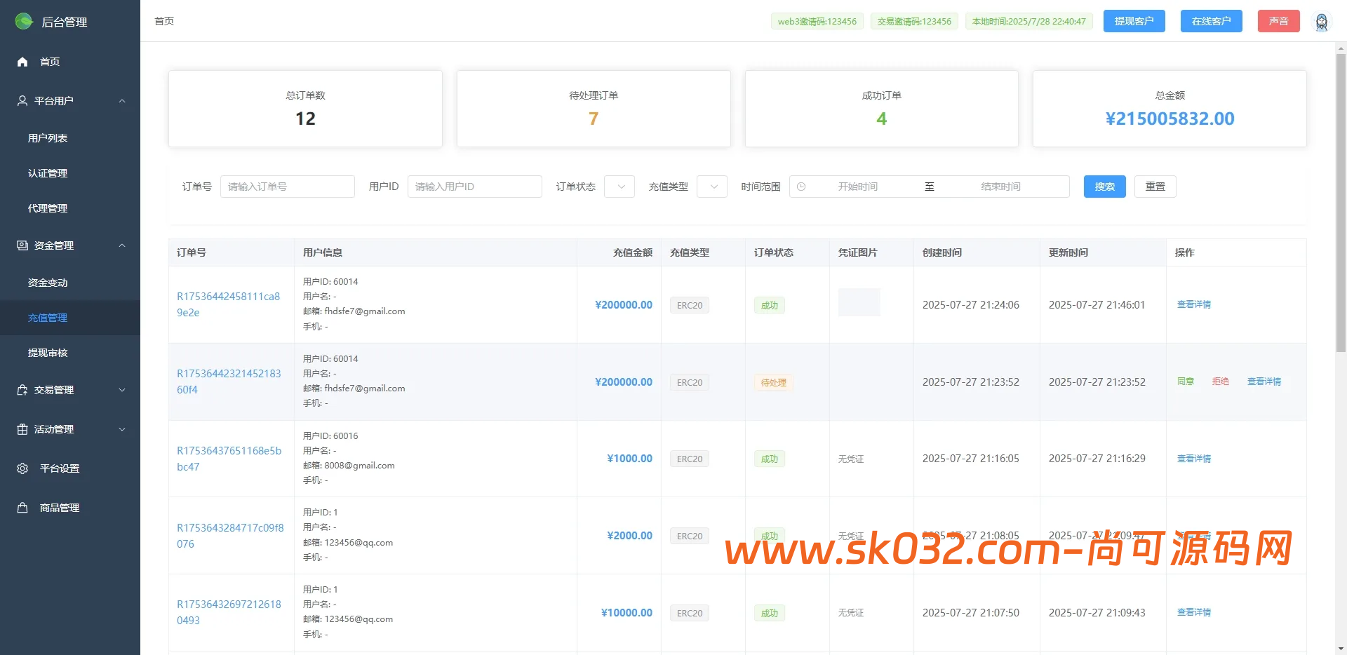 JAVA虚拟币微盘时间盘源码带消息通知修改平仓数据代理源码【多语言海外GMX微盘交易源码】插图8