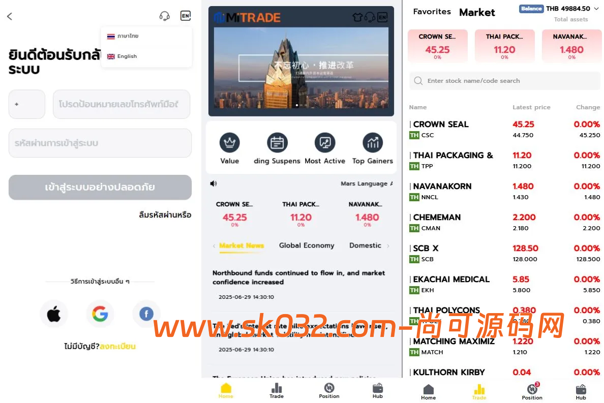 前端VUE后端Java Springboot海外股票系统/泰国股票交易/多语言股票系统【多语言海外泰国股票源码】插图
