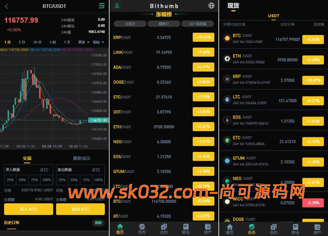 二开交易所系统/币币/合约/秒合约/理财/基金/新币认购/指定盈亏/全开源交易所源码【海外多语言交易所源码】插图2
