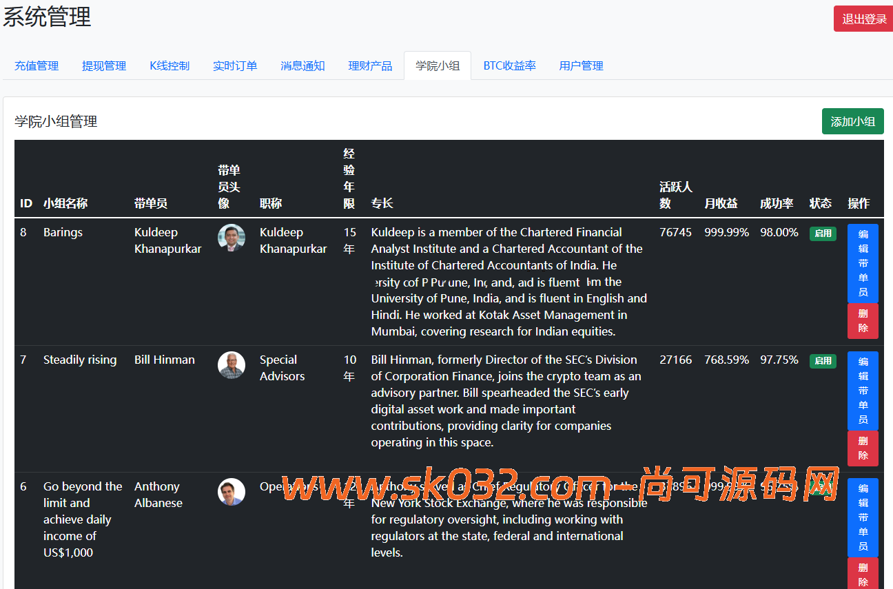 海外虚拟币/理财/竞猜/秒合约/杠杆合约/后端输赢可控/开源系统代码/支持代理【亲测源码】插图17