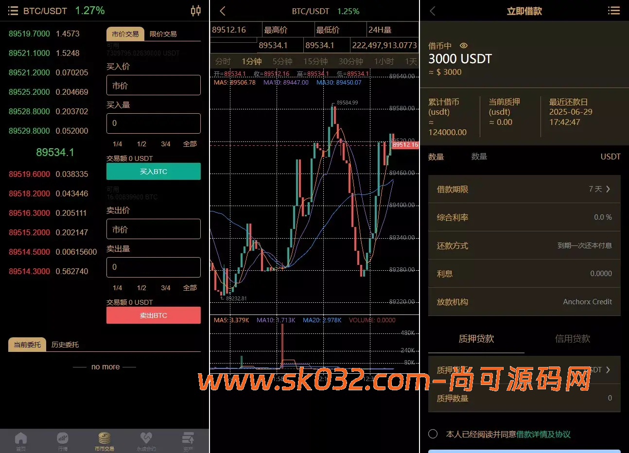 多语言交易所+币币交易+期权合约+永续合约+新币申购+矿机理财+C2C+前端UNIAPP【AnchorX交易所】插图1