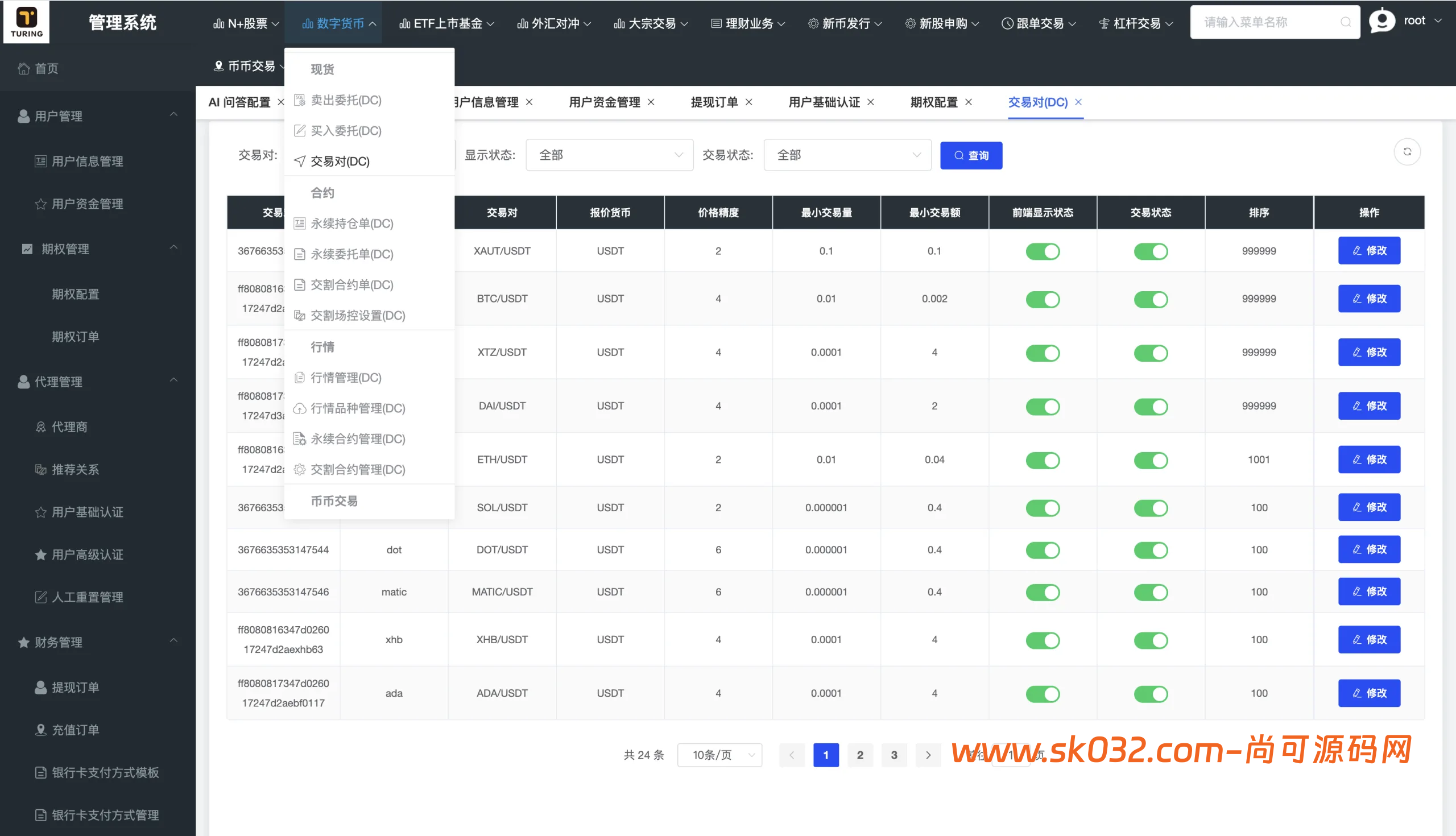 dapp交易所源码虚拟币综合股票交易所源码 支持跟单 直播【海外多语言区块链交易所系统源码】插图19