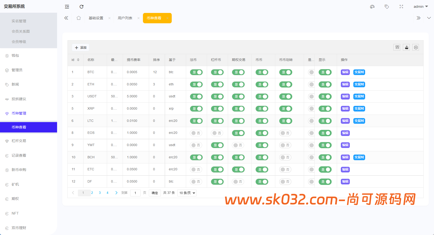 多语言,币币,杠杆合约,秒合约,申购,理财,挖矿,交易所,开源,源码【完整运营】插图14