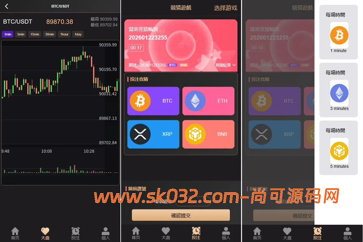 2026海外区块链竞猜游戏系统源码：多语言虚拟币投注、1/3/5分钟开奖预设与信用分风控插图1