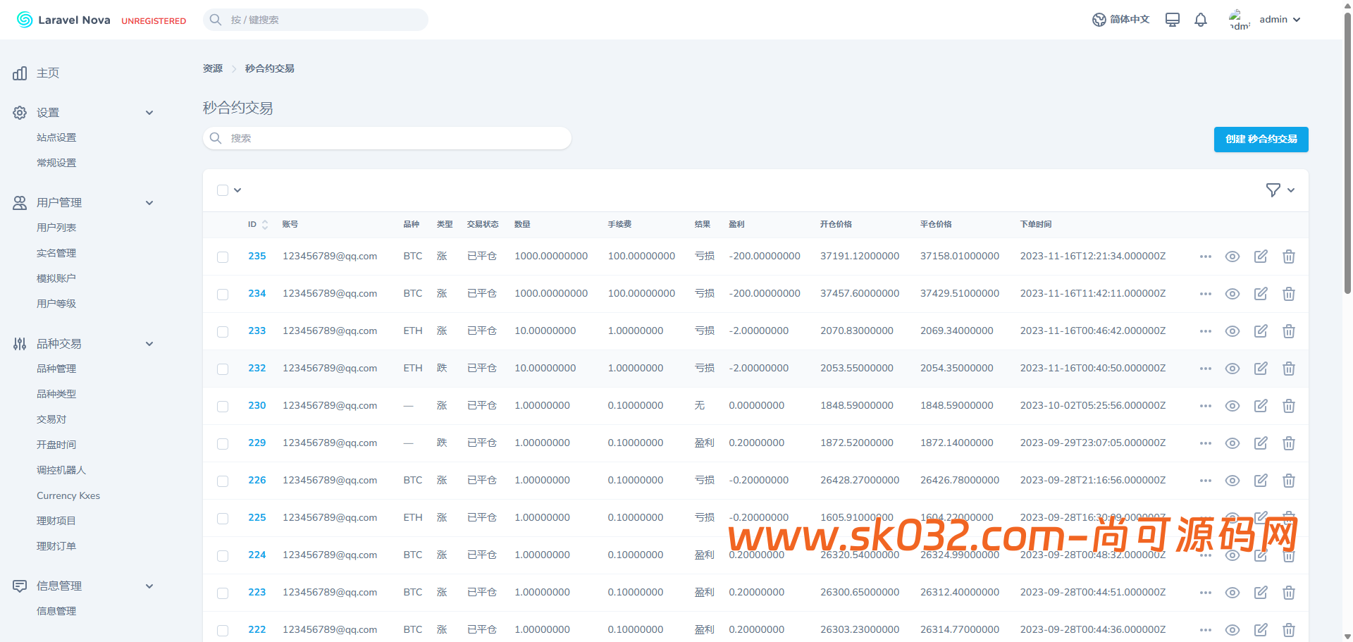 st5/fx6/fx7/虚拟币/外汇/黄金/合约/秒合约//综合交易所/开源代码/黑夜/白天【亲测源码】插图19