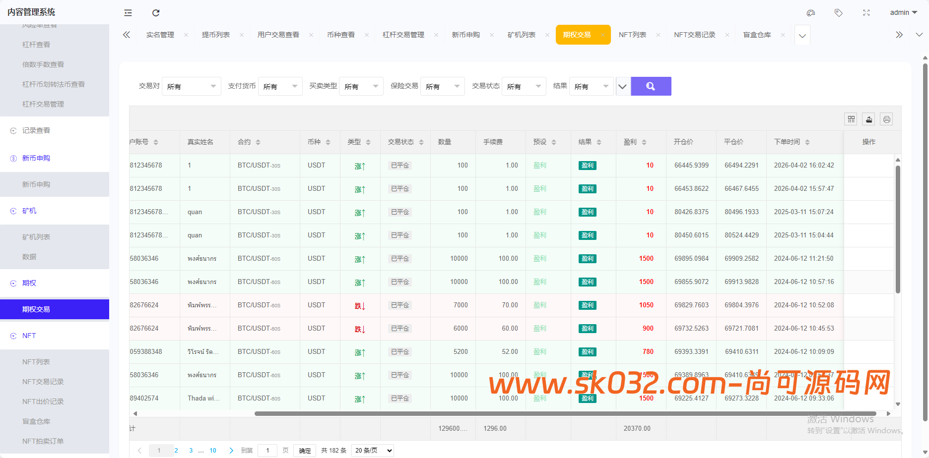 跟单交易所源码/现货/期权/杠杆合约可控/借贷/nft/申购/理财/挖矿/综合交易所源码【完整运营】插图25