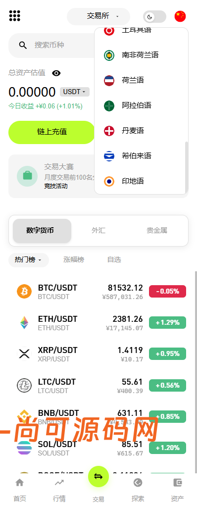 全新二开多语言dapp交易所/综合交易所/外汇/贵金属/虚拟币/华硕二开/仿欧意okx/全开源【亲测源码】插图14