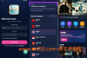多语言视频任务系统/VIP任务/视频返利/余额宝/前端VUE