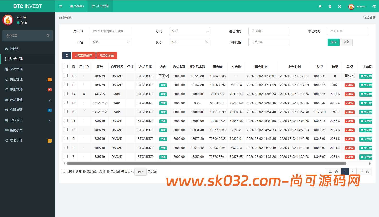 多语言秒合约交易/虚拟币微交易时间盘/实名认证/在线客服插图12