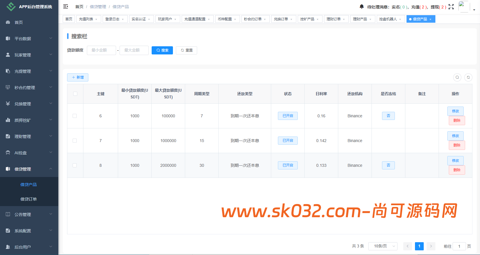 海外DAPP秒合约交易所/Crypto交易所/理财/质押/贷款插图14