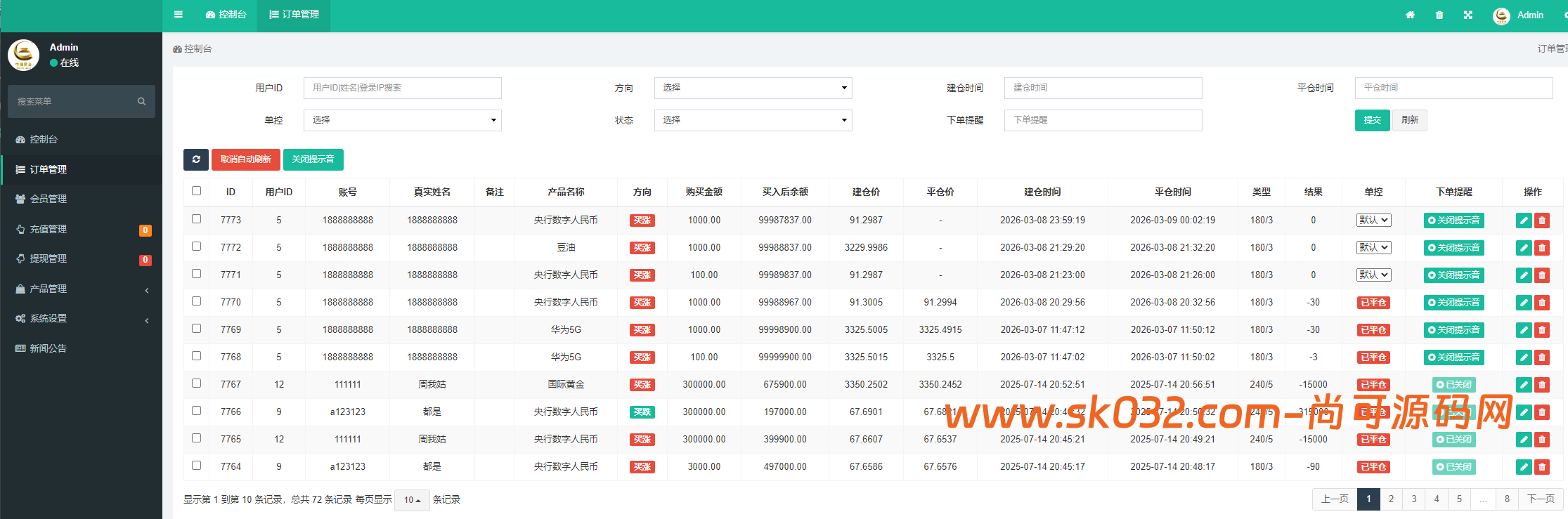 多语言/微交易/微盘/黄金/期货/原油/余额宝/交易所/开源/系统/源码【亲测源码】插图4