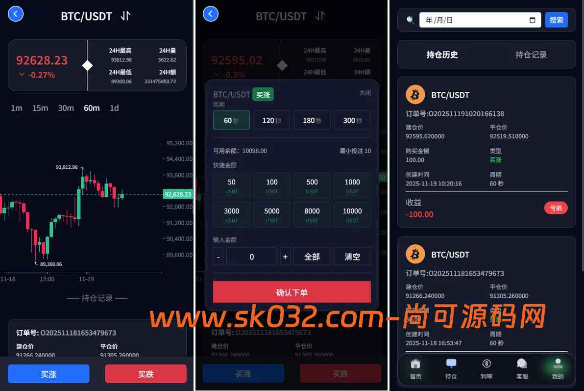 VUE+FastAdmin新版海外微盘系统多语言微交易/虚拟币秒合约/时间盘源码插图1
