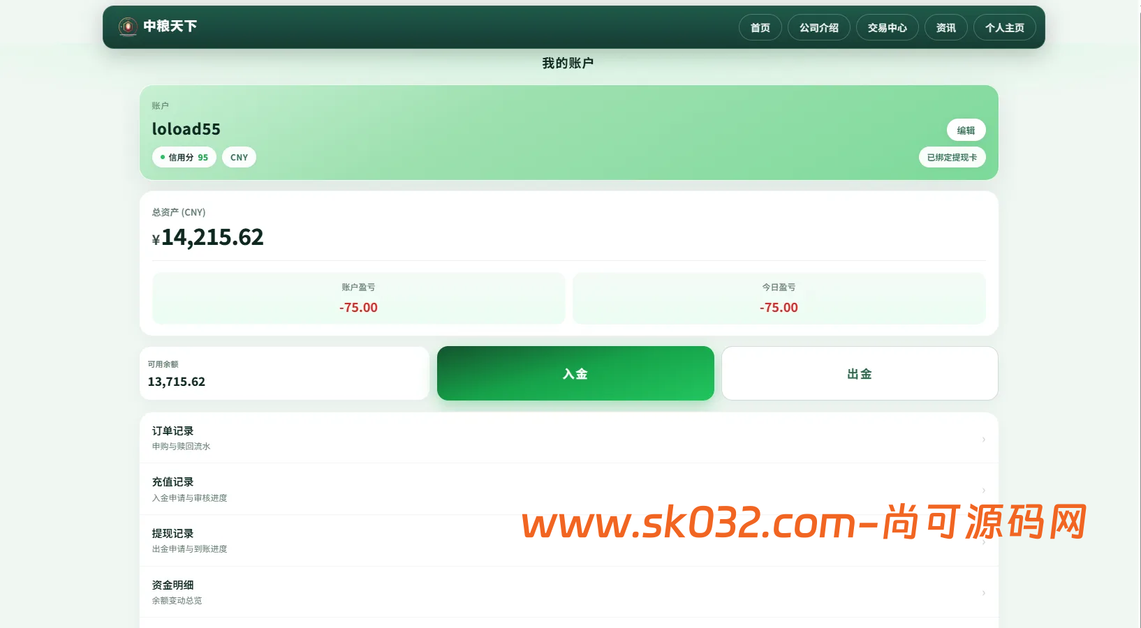 农产品微交易系统搭建出租源码PC自适应信用分委买微盘定制插图8