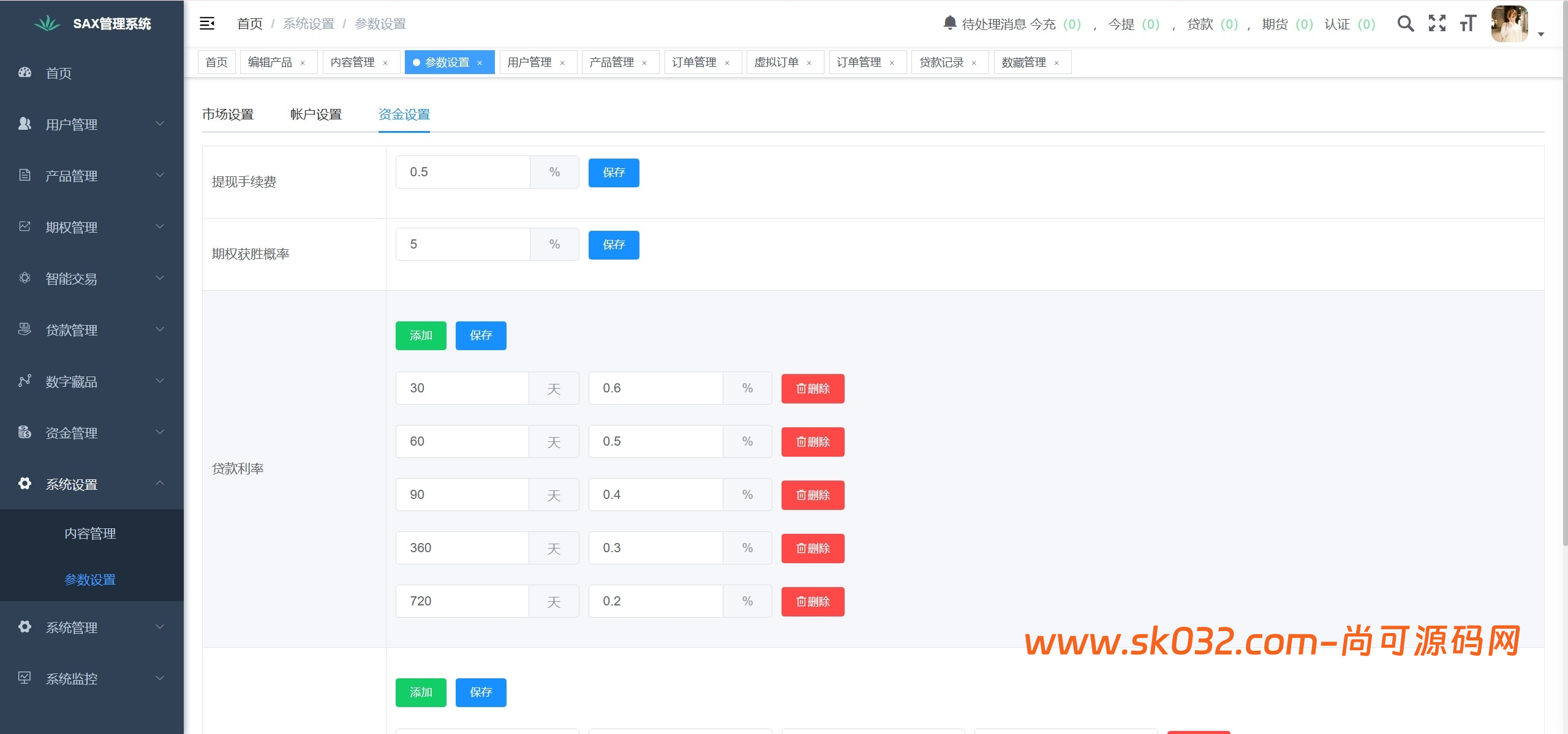 新版本多语言交易所源码/期权秒合约+杠杆合约+智能合约投资理财+NTF+贷款+输赢控制插图9