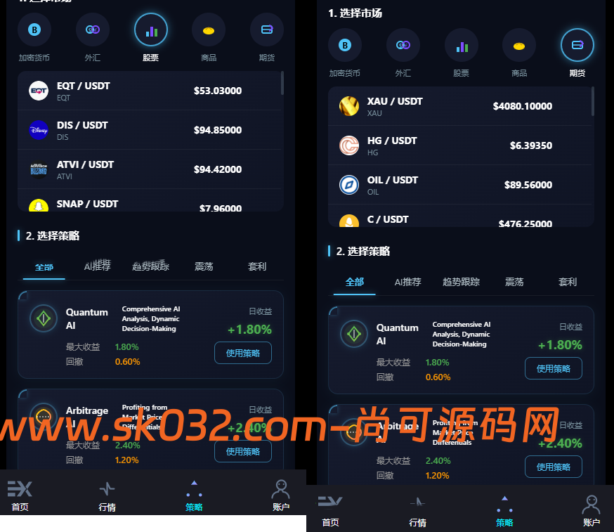 AI量化交易全新二开多语言开源版交易所源码插图4
