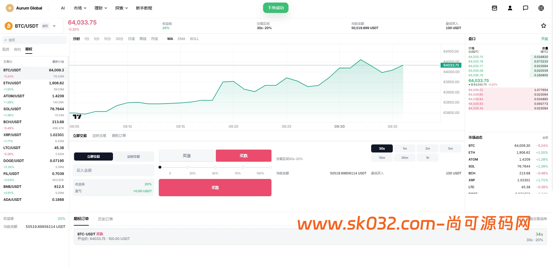 VUE+JAVA多语言综合交易所源码DAPP合约模拟账户量化跟单借贷插图5