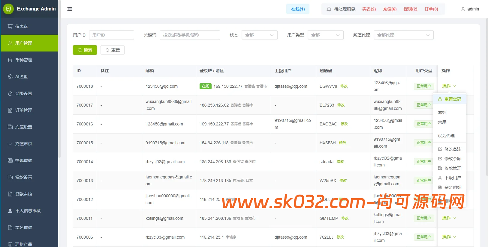 VUE+JAVA海外综合秒合约交易所源码美股外汇理财贷款K线控制插图6