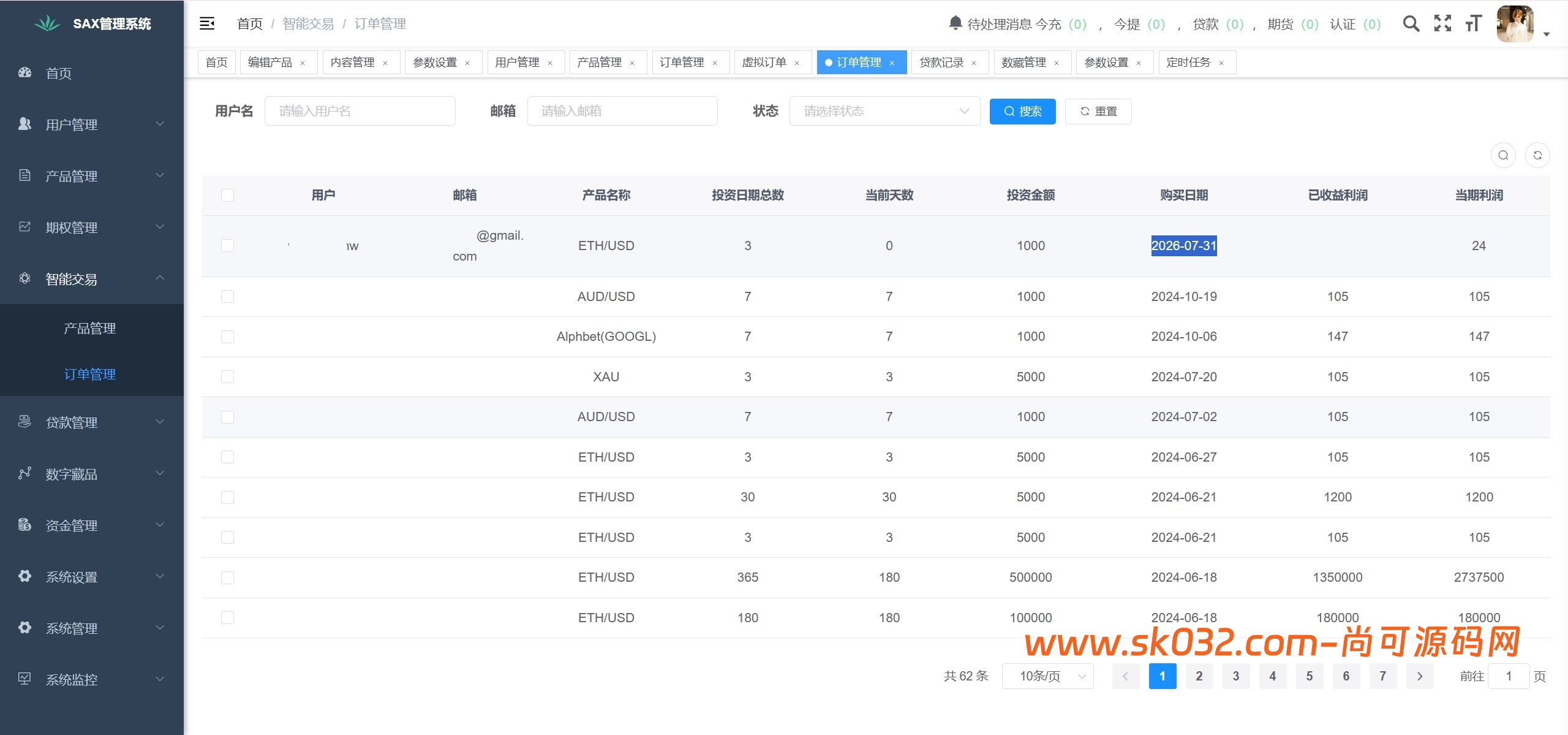 新版本多语言交易所源码/期权秒合约+杠杆合约+智能合约投资理财+NTF+贷款+输赢控制插图7