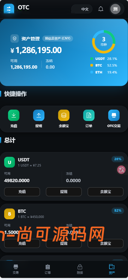 全新二开多语言OTC/余额宝/理财/担保/商家/usdt搬砖/全开源/源码【亲测源码】插图17