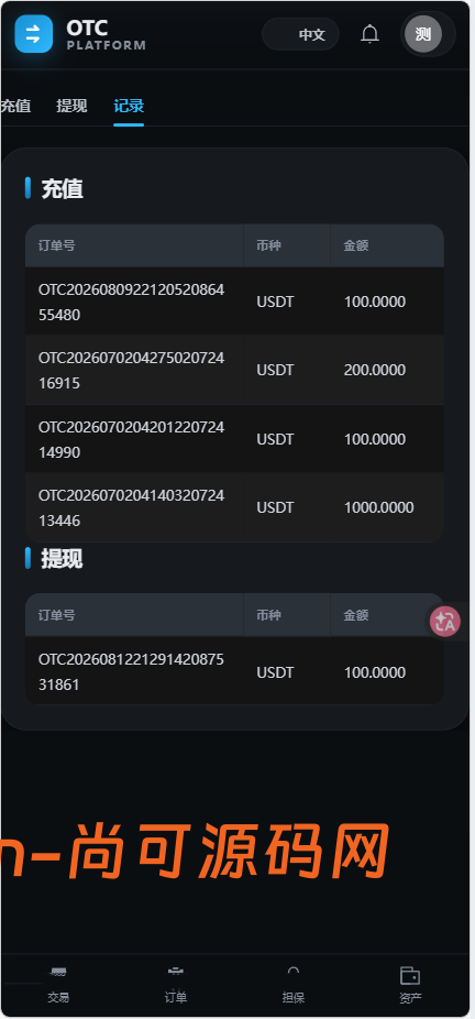 全新二开多语言OTC/余额宝/理财/担保/商家/usdt搬砖/全开源/源码【亲测源码】插图20