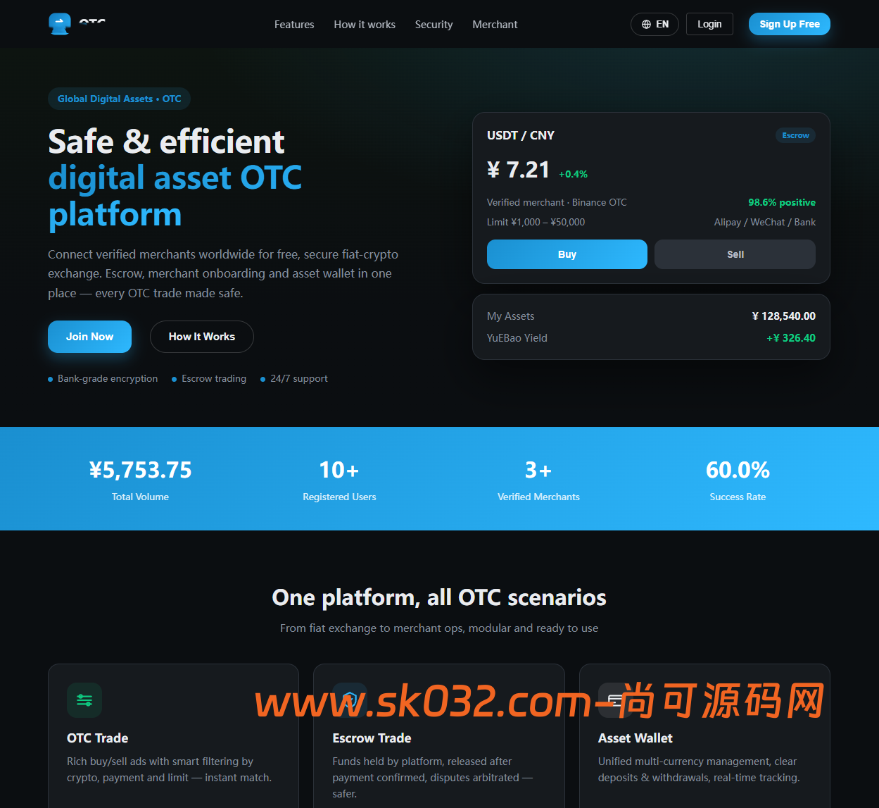 全新二开多语言OTC/余额宝/理财/担保/商家/usdt搬砖/全开源/源码【亲测源码】插图2